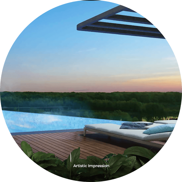 Swimming pool and recreation zone at new projects in Pimple Nilakh